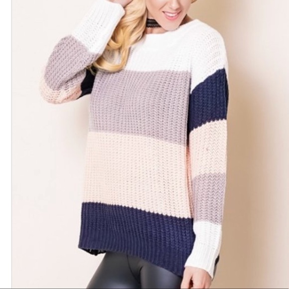 🎉HP🎊 Striped Knit Sweater - Picture 2 of 3